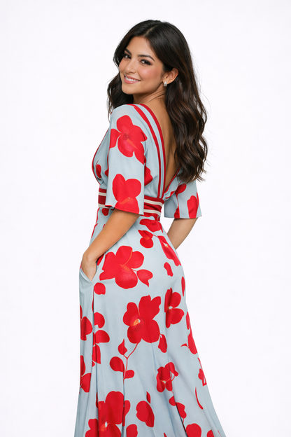 Elsa - Vestido tubo floral elegante