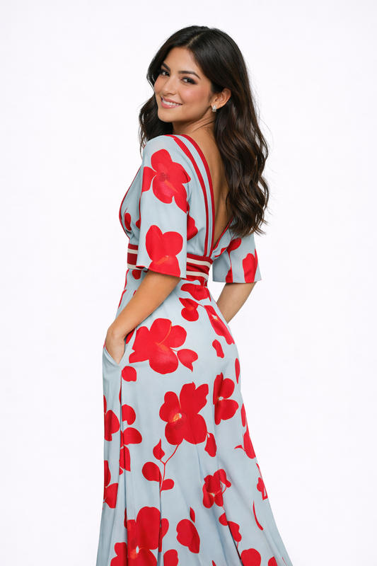 Elsa - Vestido tubo floral elegante